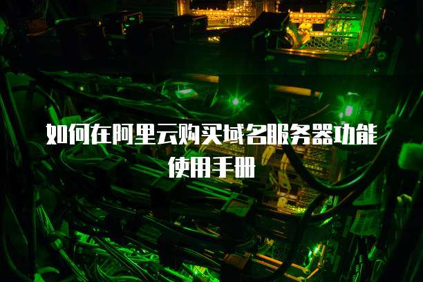 如何在阿里云购买域名服务器功能使用手册