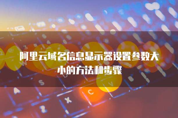 阿里云域名信息显示器设置参数大小的方法和步骤