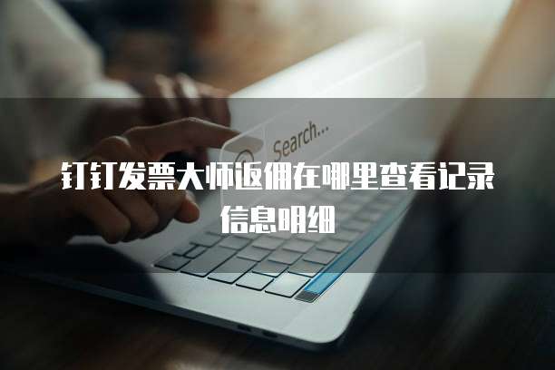 钉钉发票大师返佣在哪里查看记录信息明细