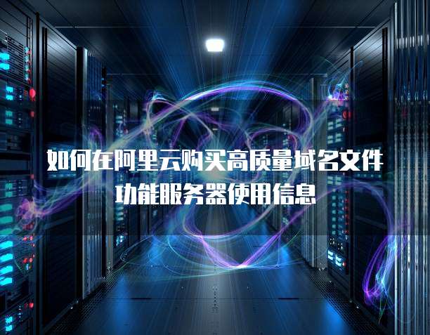 如何在阿里云购买高质量域名文件功能服务器使用信息