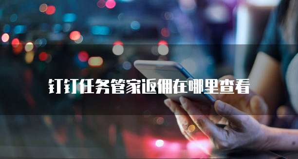 钉钉任务管家返佣在哪里查看
