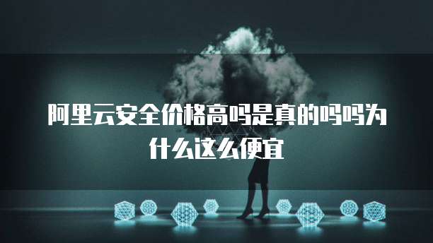 阿里云安全价格高吗是真的吗吗为什么这么便宜