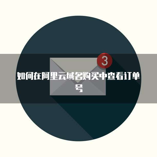 如何在阿里云域名购买中查看订单号