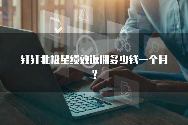 钉钉北极星绩效返佣多少钱一个月?