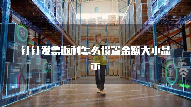钉钉发票返利怎么设置金额大小显示