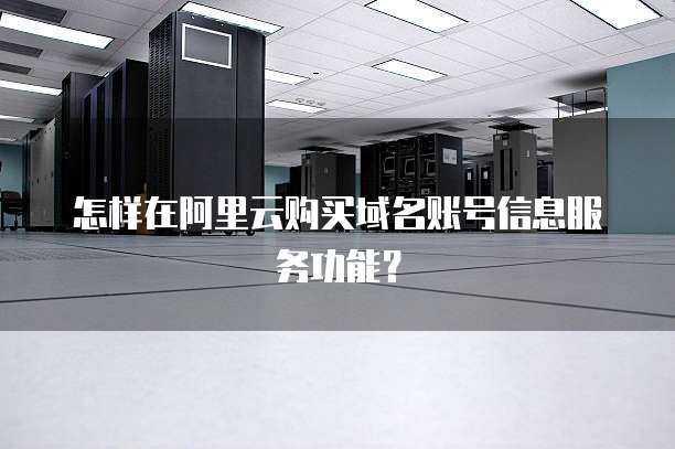 怎样在阿里云购买域名账号信息服务功能？