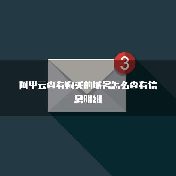 阿里云查看购买的域名怎么查看信息明细