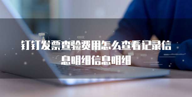钉钉发票查验费用怎么查看记录信息明细信息明细