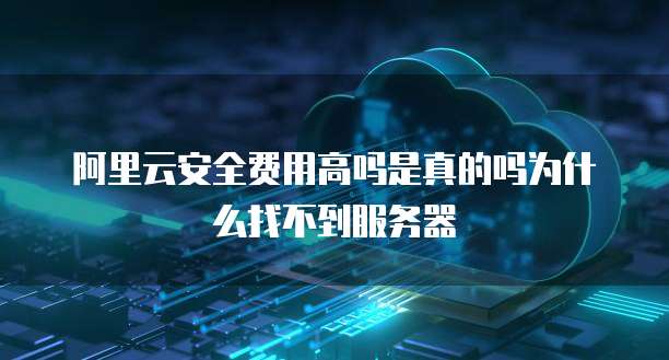 阿里云安全费用高吗是真的吗为什么找不到服务器