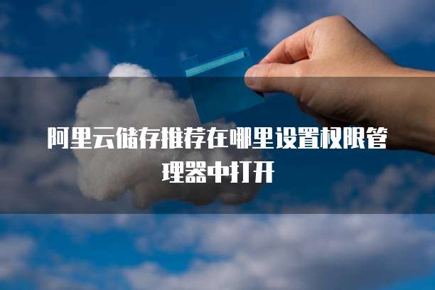 阿里云储存推荐在哪里设置权限管理器中打开
