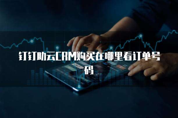 钉钉助云CRM购买在哪里看订单号码