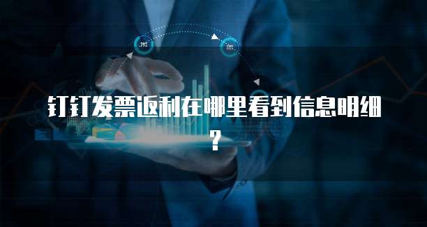 钉钉发票返利在哪里看到信息明细?