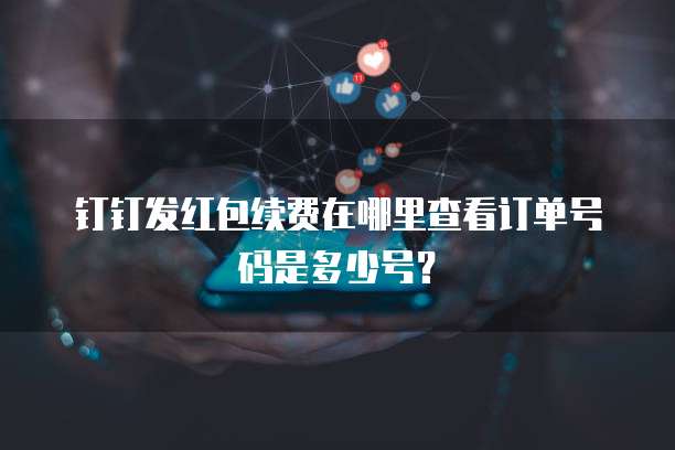 钉钉发红包续费在哪里查看订单号码是多少号?