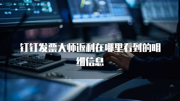 钉钉发票大师返利在哪里看到的明细信息