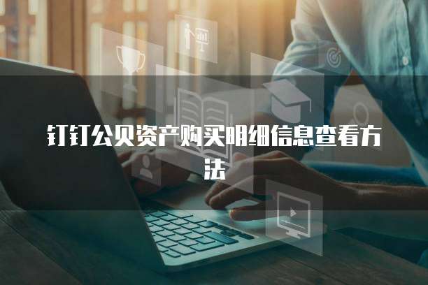 钉钉公贝资产购买明细信息查看方法