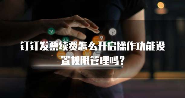 钉钉发票续费怎么开启操作功能设置权限管理吗?