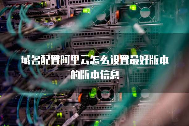 域名配置阿里云怎么设置最好版本的版本信息