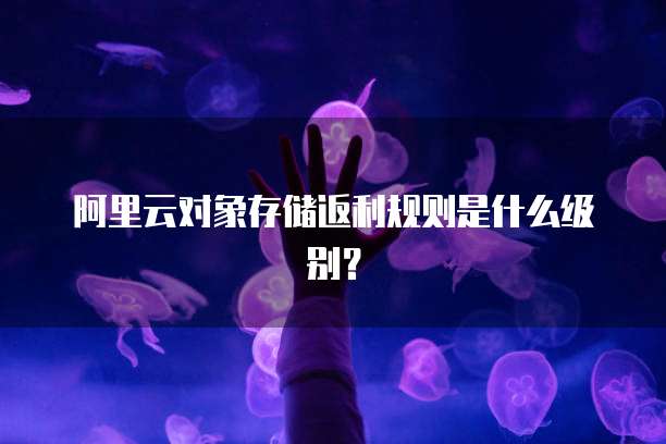 阿里云对象存储返利规则是什么级别?