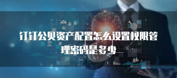 钉钉公贝资产配置怎么设置权限管理密码是多少