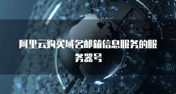 阿里云购买域名邮箱信息服务的服务器号