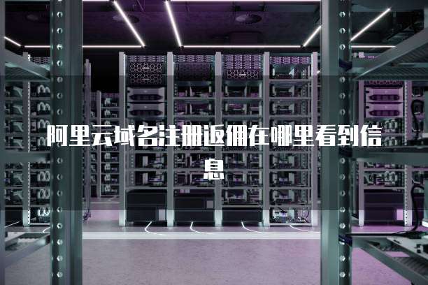 阿里云域名注册返佣在哪里看到信息