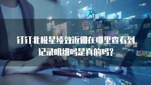 钉钉北极星绩效返佣在哪里查看到记录明细吗是真的吗?