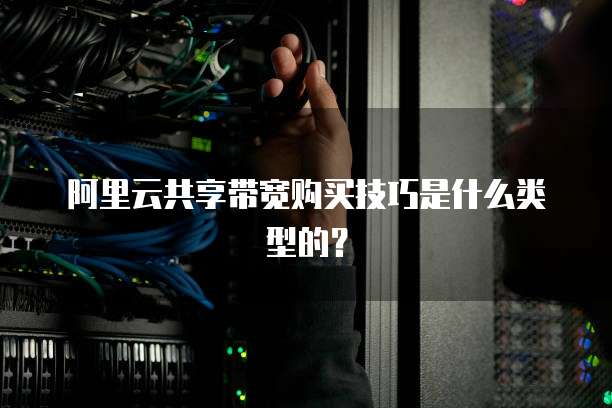 阿里云共享带宽购买技巧是什么类型的?