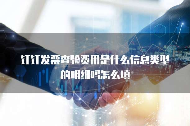 钉钉发票查验费用是什么信息类型的明细吗怎么填