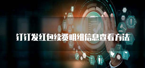 钉钉发红包续费明细信息查看方法