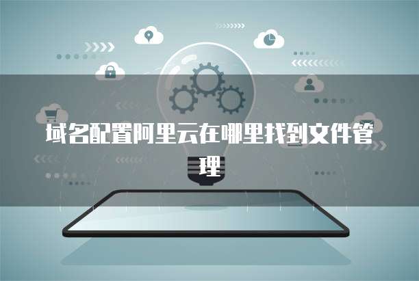 域名配置阿里云在哪里找到文件管理