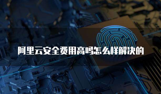 阿里云安全费用高吗怎么样解决的