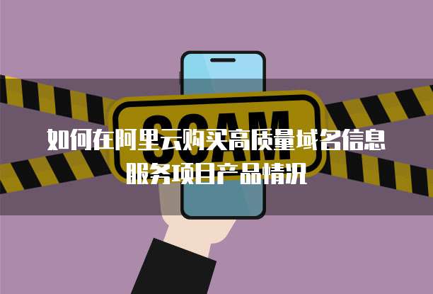 如何在阿里云购买高质量域名信息服务项目产品情况