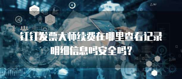 钉钉发票大师续费在哪里查看记录明细信息吗安全吗?
