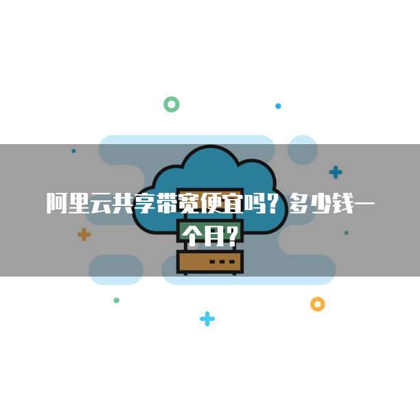 阿里云共享带宽便宜吗?多少钱一个月?