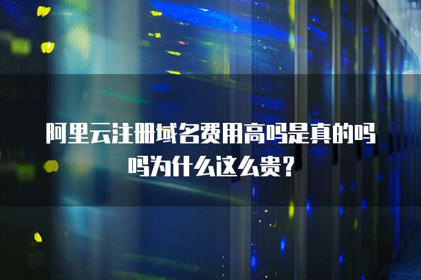 阿里云注册域名费用高吗是真的吗吗为什么这么贵?