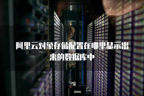 阿里云对象存储配置在哪里显示出来的数据库中