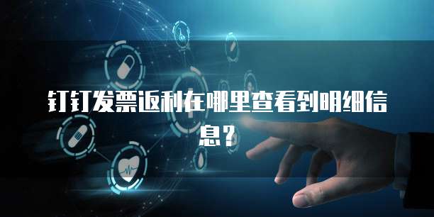 钉钉发票返利在哪里查看到明细信息?
