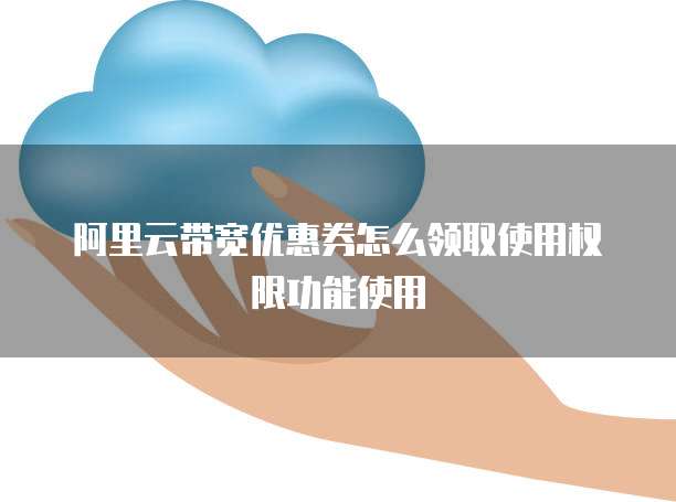 阿里云带宽优惠券怎么领取使用权限功能使用