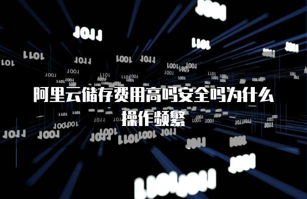 阿里云储存费用高吗安全吗为什么操作频繁