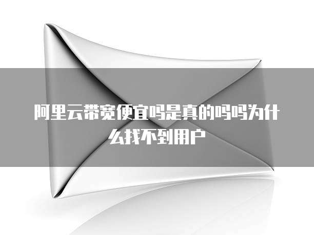 阿里云带宽便宜吗是真的吗吗为什么找不到用户
