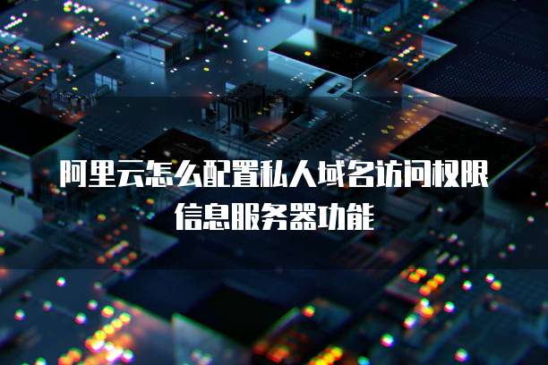 阿里云怎么配置私人域名访问权限信息服务器功能