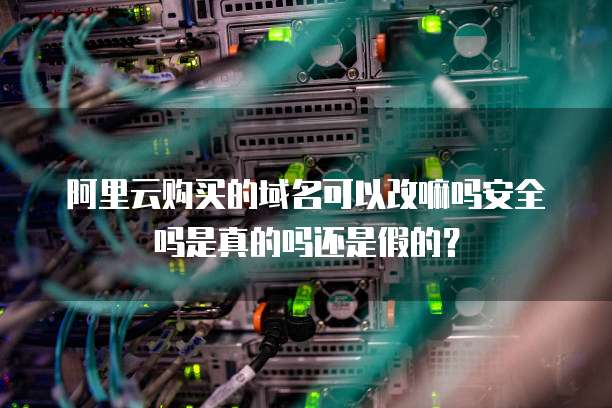 阿里云购买的域名可以改嘛吗安全吗是真的吗还是假的?