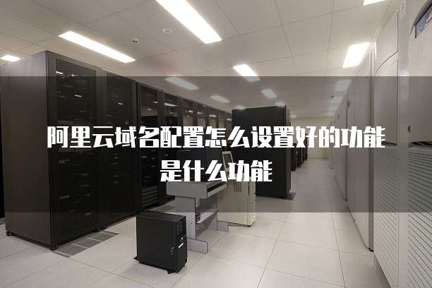 阿里云域名配置怎么设置好的功能是什么功能