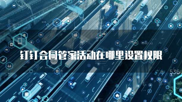 钉钉合同管家活动在哪里设置权限