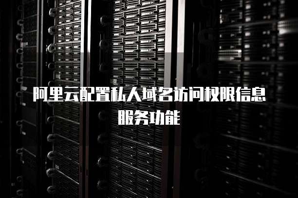 阿里云配置私人域名访问权限信息服务功能