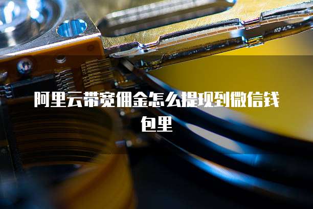 阿里云带宽佣金怎么提现到微信钱包里