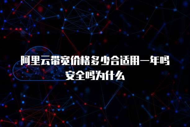 阿里云带宽价格多少合适用一年吗安全吗为什么