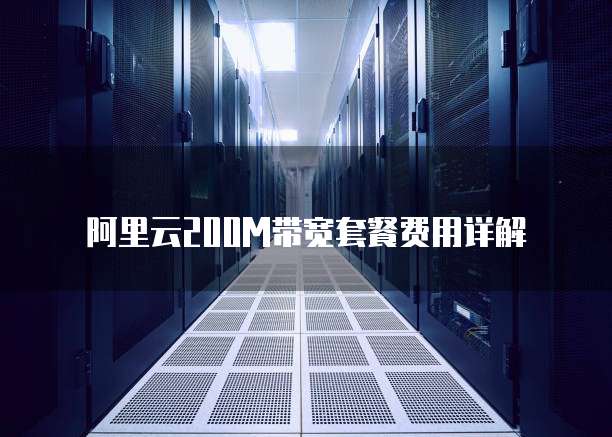 阿里云200m带宽套餐费用详解