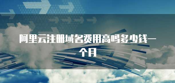 阿里云注册域名费用高吗多少钱一个月