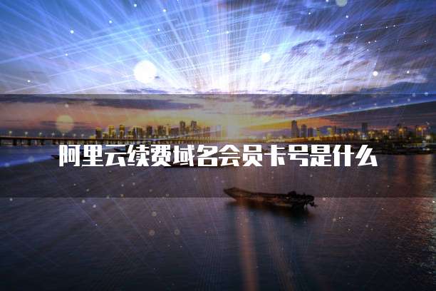 阿里云续费域名会员卡号是什么